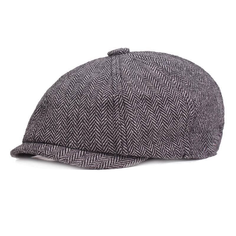 gorro octogonal para caballero, boina para hombre, otoño e invierno, para hombre, gorras planas para hombre