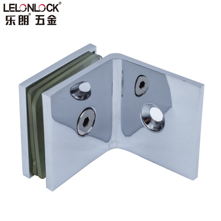 Copper Clamp Shower Room 90-Degree Connector Shower Door Partition Hinge Glass Door for Hinge Bathroom Hardware