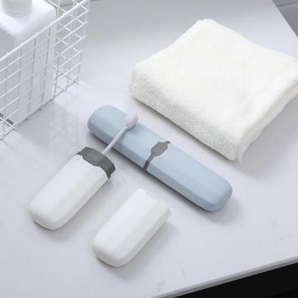 Sales！Portable Toothbrush Toothpaste Storage Box Case Cutlery Pencil Container for Travel