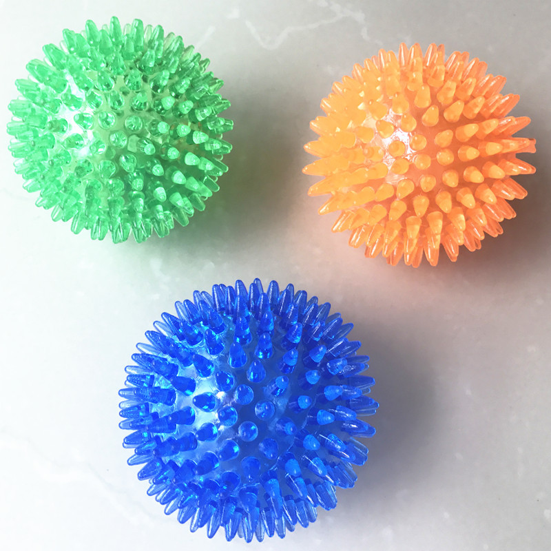 1 Uds. Juguete para hacer sonido, masaje de picadura suave, bola elástica, limpieza de dientes, entrenamiento TPR, dientes de mascota, masticar, bolas de espinillo, accesorios para mascotas