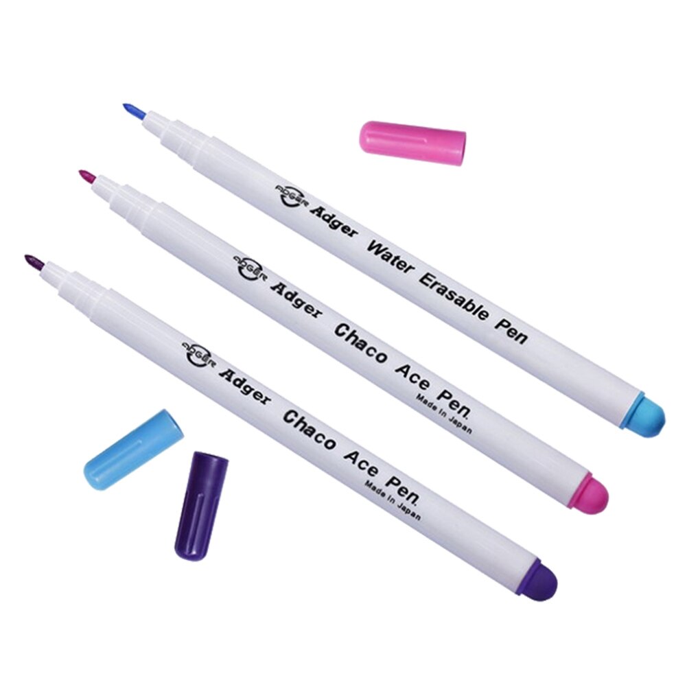 4Pcs Water Uitwisbare Pennen Stof Markering Potlood Grommet Inkt Oplosbare Markers Grommet Inkt Handwerken Patchwork Diy Naaien Gereedschap