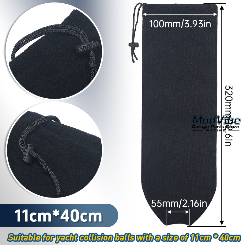 Boat Fender Cover Protector Anti-Collision Ball Sleeve Protection Black Velvet Anti-UV For Marine Boat Sailing Yacht Bumper: Ivory