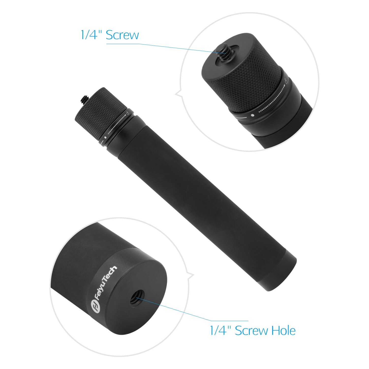 Feiyu – barre d'extension de stabilisateur V3, barre de tige + vis 1/4 de pouce pour Feiyu G6/G6 Plus/SPG2/SPG/WG2/WG2X/G5GS cardan