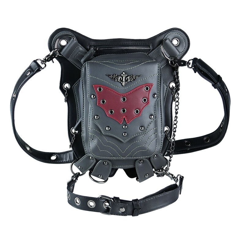 Vintage Rivet Punk taille sac Pack rétro Rock sac gothique bandoulière sacs Steampunk cuir moto jambe sacs