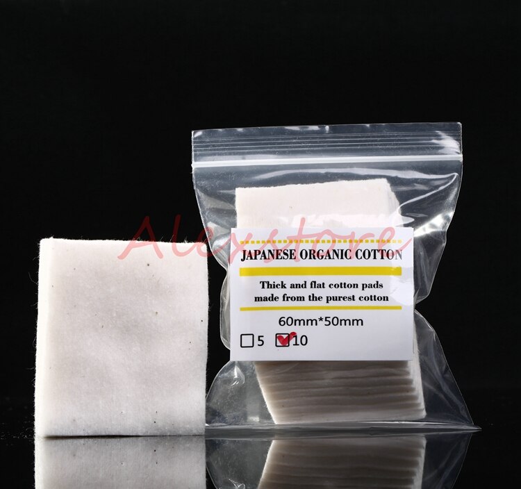 Mechas japonesas de algodón orgánico puro, paquete de 2 unidades de Japón de MUJI para DIY RDA RBA Coil Mini paquete de 10 unidades