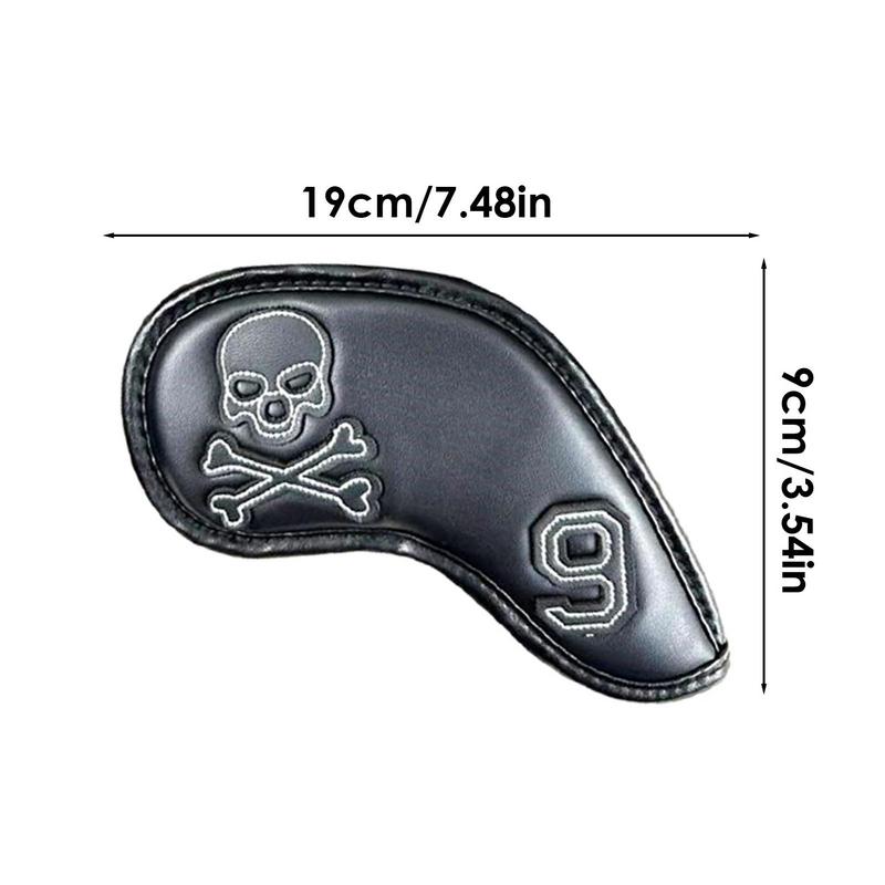 Couvre-têtes de Club de Golf, doublure en fourrure, couverture de Putter de Golf en cuir PU, ensembles de couvre-chef en fer, étui de protection, accessoires de Golf, 10 pièces