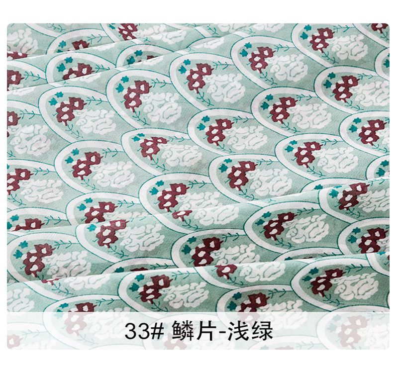 0.5 metros tecido chiffon floral barato ver embora tecido de impressão para vestuário e diy chiffon vintage: 33
