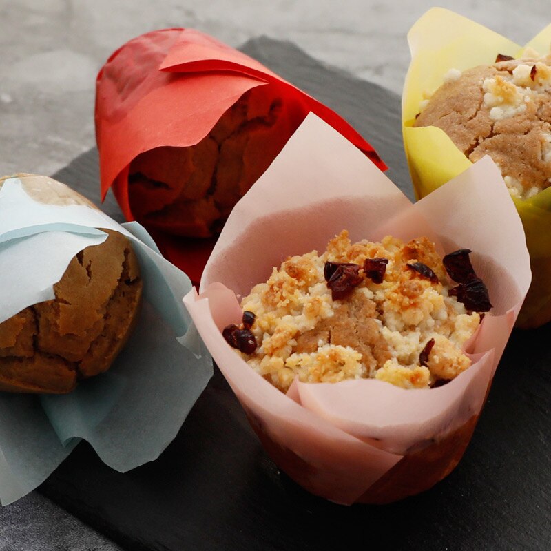 50pcs Premium Tulip Muffin Cases Cake Wraps Greaseproof Cup Baking Paper Decorations DIY Kitchen Baking Tools Party Supplies