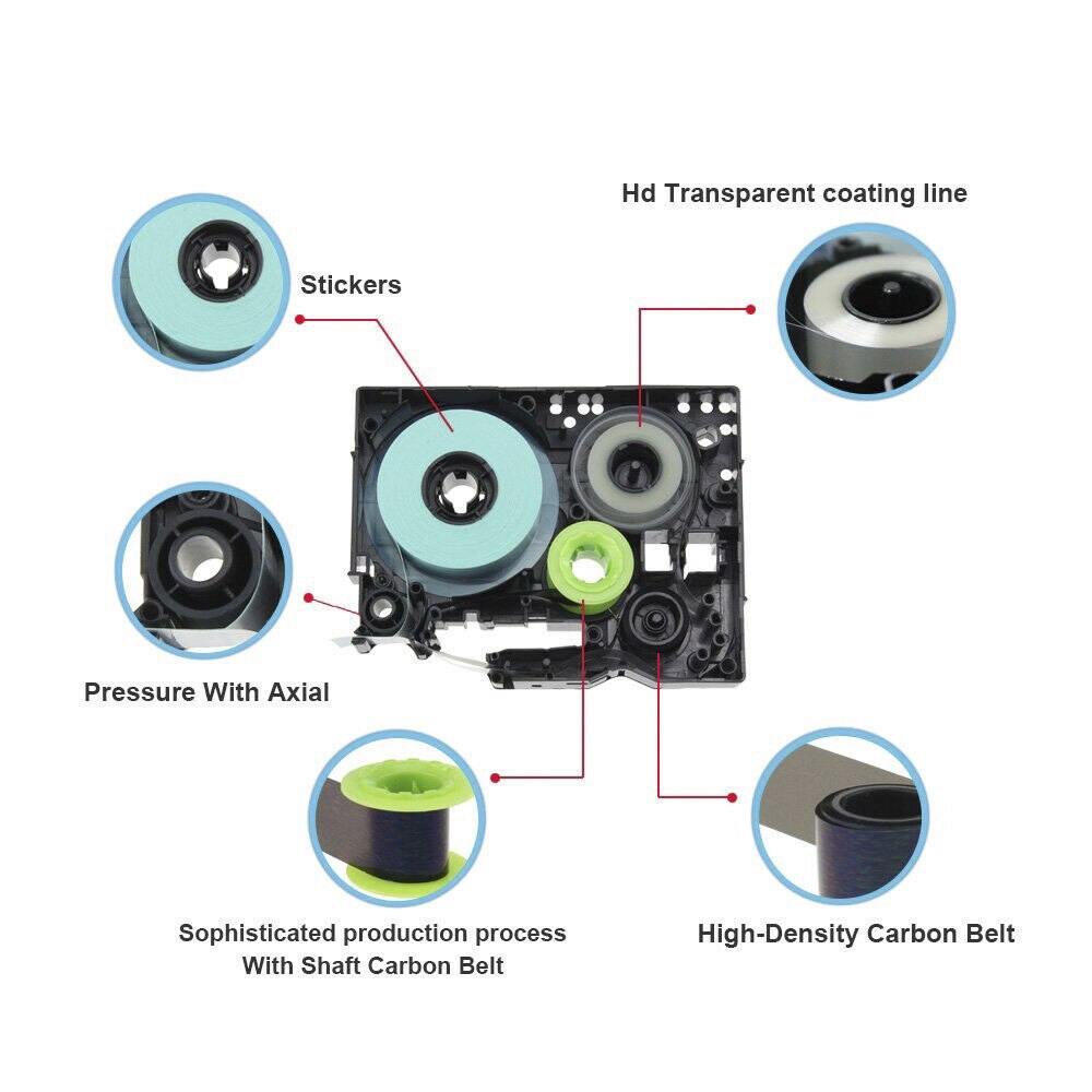 Airmall 3 Packs TZe-231 Compatibel Brother P touch Label Tape TZe 231 Zwart op Wit 12mm Brother P touch printer Etiket Maker