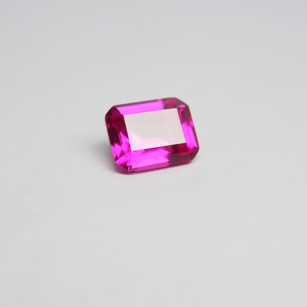 8*10mm 5 Piece /alot 4 carat Top Lab Pink Sapphire Ring Ruby emerald cut Loose Gemstone for BIY Ring making