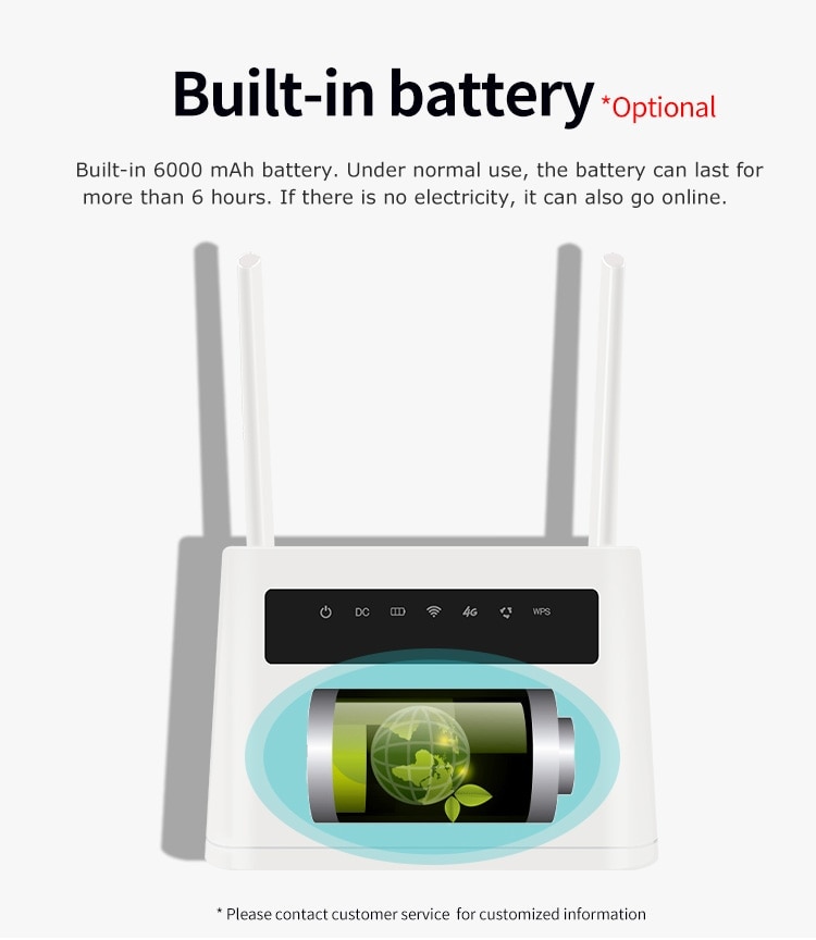 KuWFi 4G routeur débloqué 4G carte SIM routeur Wifi CAT4 150Mbps batterie intégrée sans fil CPE prise en charge 32 utilisateurs et Ports Lan RJ45