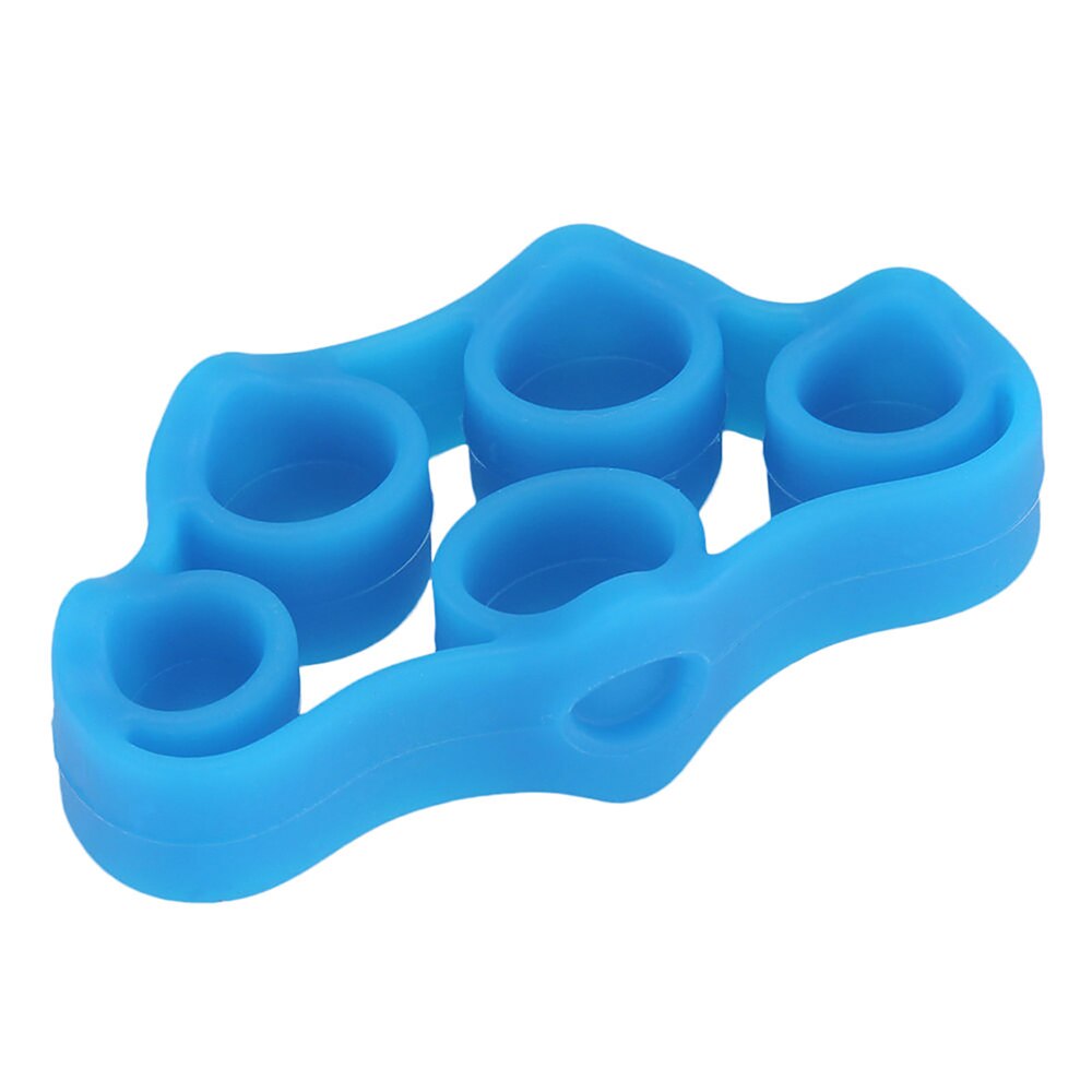 Silicone Hand Finger Gripper Resistance Band Clamp Ring Wrist Stretcher Finger Forearm Trainer Carpal Expander for Exercise Pow: Light blue