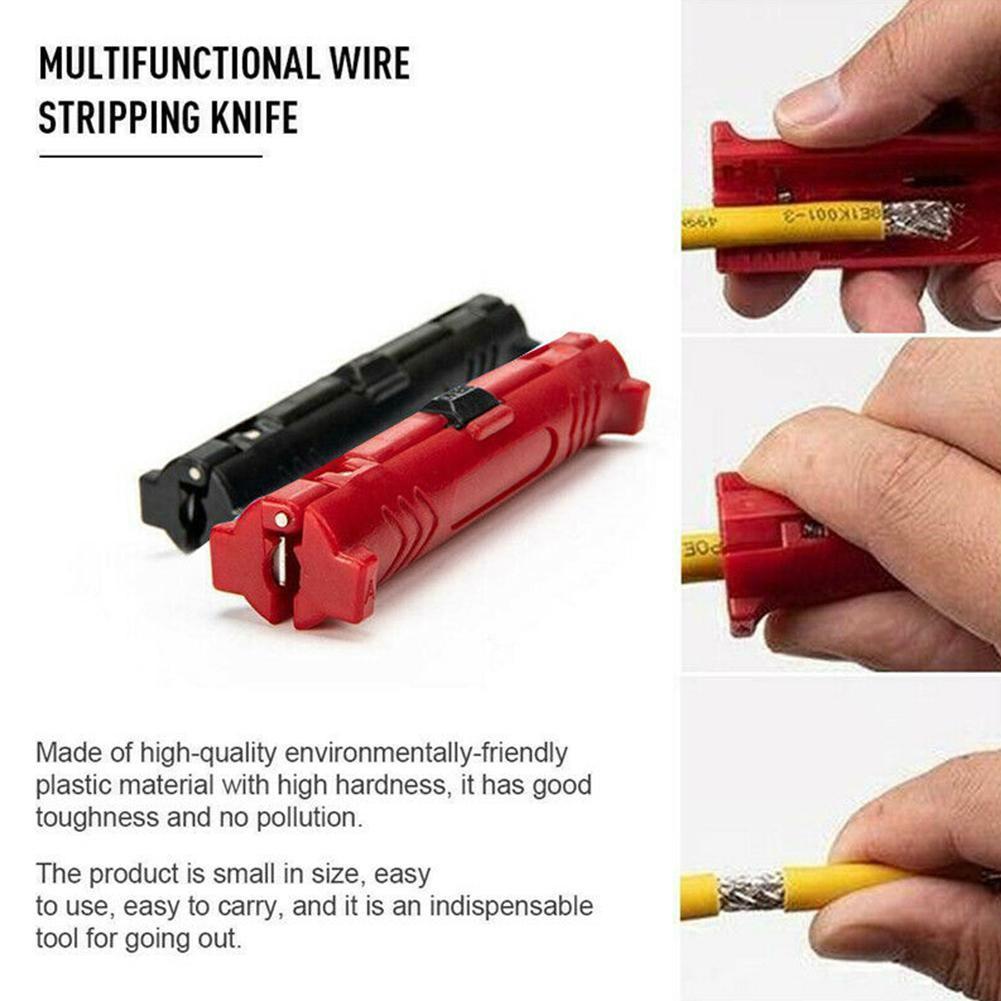 Cylindrical Wire Stripper Cutter Multi-function Electric Pen Cable Coaxial Stripping Tool Tool Pliers Rotary Machine Puller E7K4