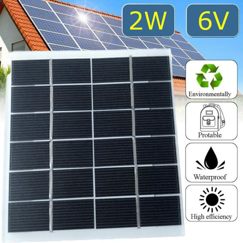 Solar Panel 2w 6V Mini DIY Solar System For Portable Battery Chargers
