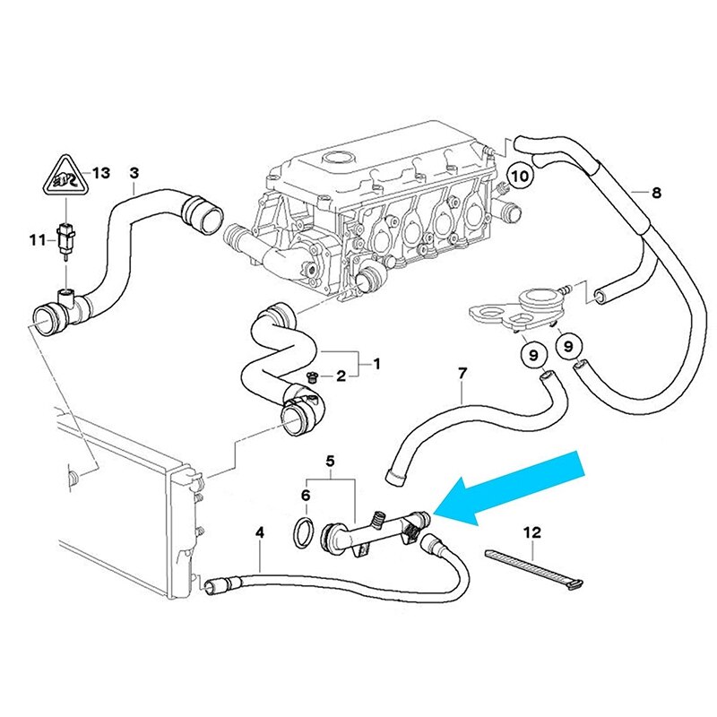 11531709232 Water Coolant Hose Pipe Connector Coupler for BMW E46 Z3 316I 318I 316Ci 318Ci