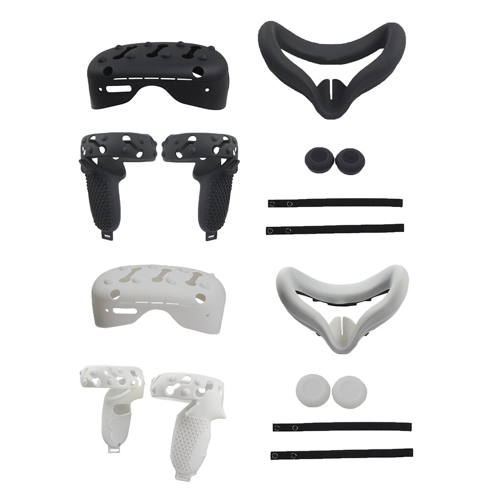 Vr-touch-controller-griffabdeckungen, augenmaske, kameralinsenschutzhülle + knöchelriemen, passend für oculus quest 2 vr zubehör