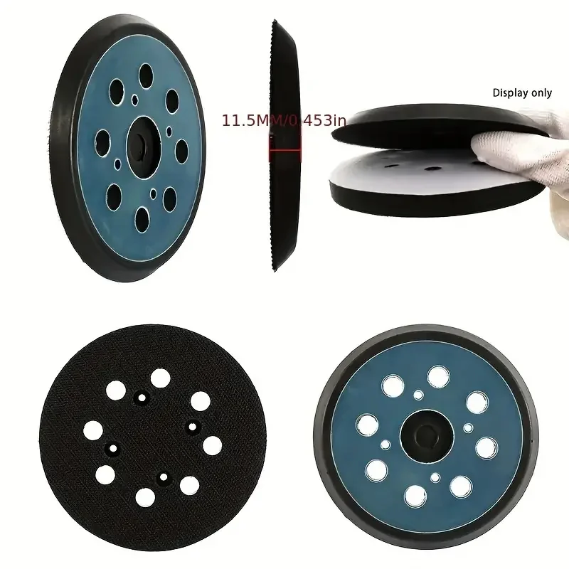 125mm 5- tums slipplatta med 8- hål, slipskiva med kardborre, slipplattor för elektrisk orbitalslip, polering