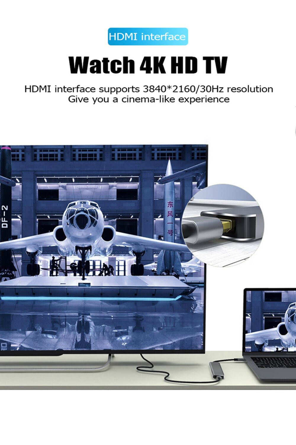 Usb c hub adaptador 6 em 1 usb 3.0 hdmi-doca compatível para macbook pro para nintendo switch USB-C tipo c 3.0 divisor