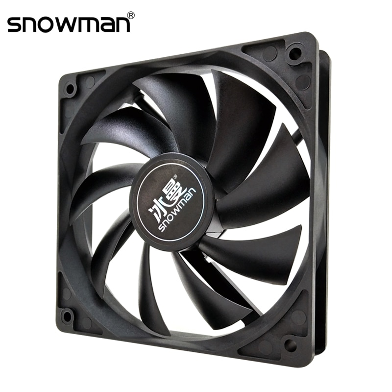 Muñeco de nieve de 120mm, ventilador de caja de ordenador, Ultra silencioso, 12CM, Enfriador de PC, 3 pines, 12V, CC, radiador de chasis, 1000RPM