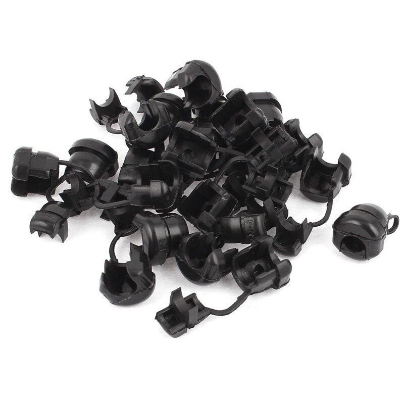 Electric Cable Protection Strain Relief Bushing Grommet Black (Pack of 14)