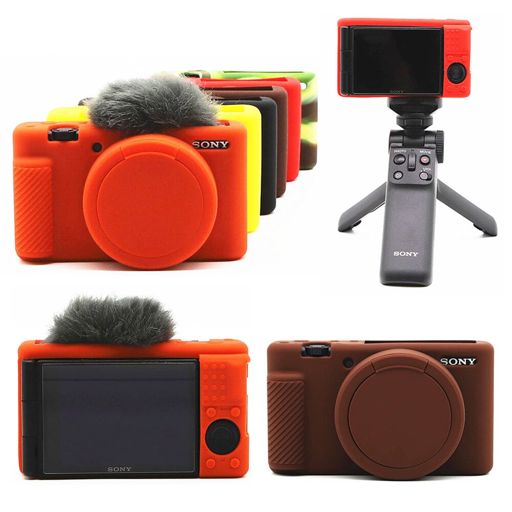 Silicone Soft Armor Skin Camera Case Body Cover Protector Voor Sony ZV-1 ZV1 Digitale Camera &#39;S