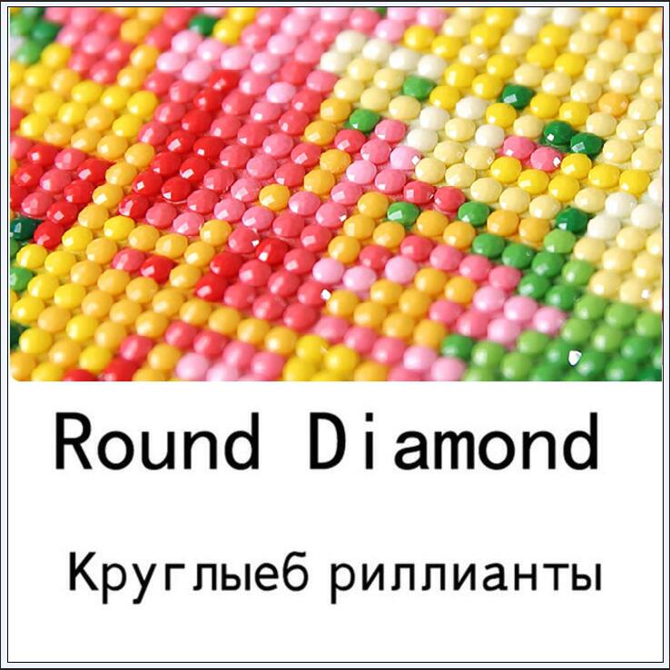 5D DIY Diamond Painting Zoo Animals Embroidery Full Square Diamond Cross Stitch Rhinestone Painting Home decor: Round Diamond / 100x40cm