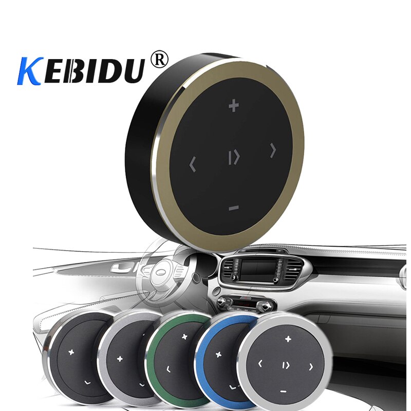 Kebidu Draadloze Bluetooth Media Knop Multifunctionele Stuurwiel Afstandsbediening Met CR2032 Knop Batterij Voor Auto Motor
