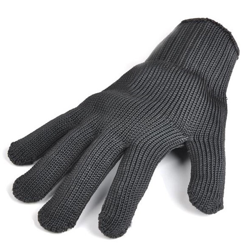 1 Pair Black Proof Stainless Steel Safety Cut Protect Metal Mesh Gloves