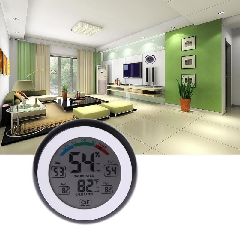 Digitale Indoor Thermometer Hygrometer Touchscreen Temperatuurmeter Vochtigheid Monitor A0NC