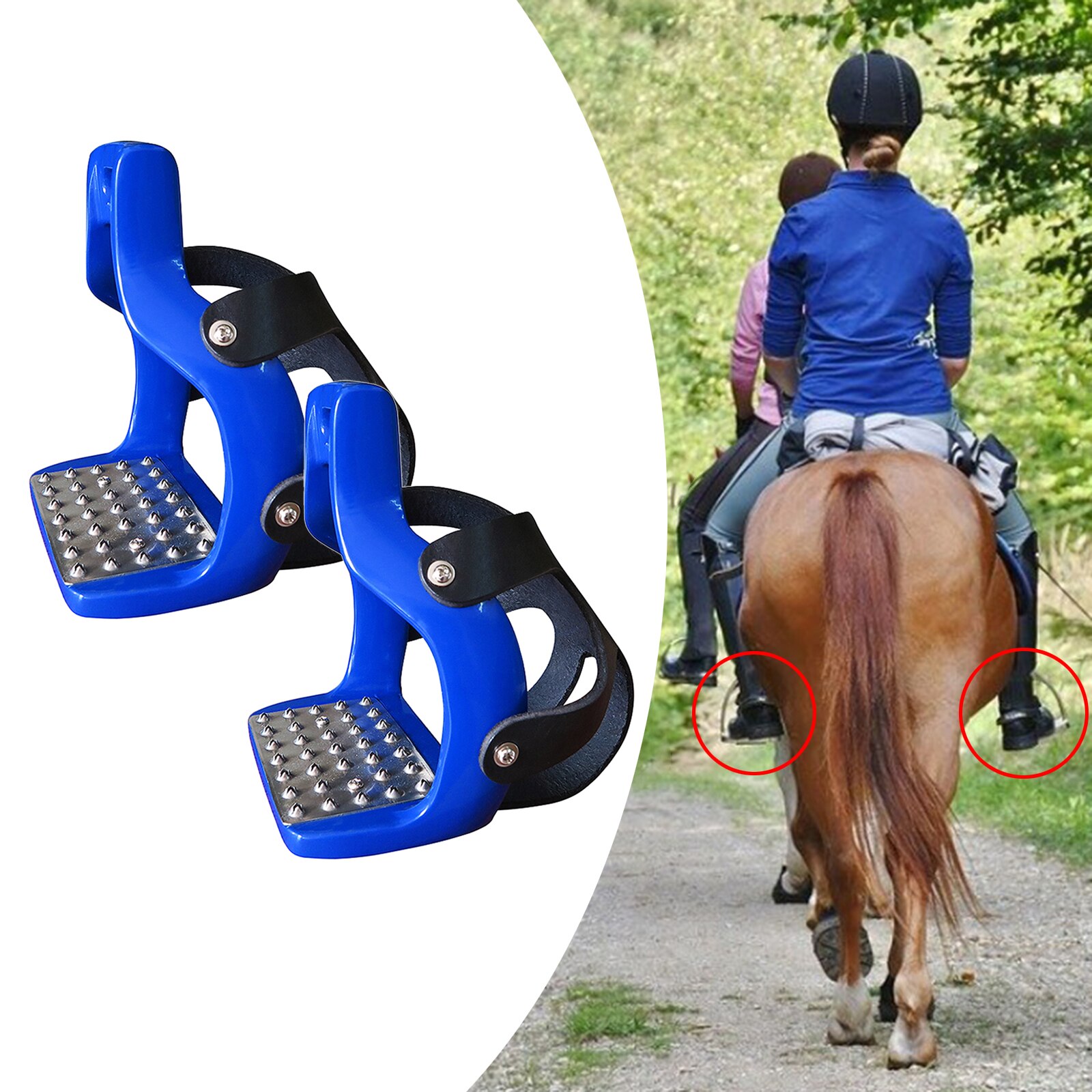 Étriers cheval antidérapants, 1 paire, équipement d&#39;équitation, en acier inoxydable, aluminium moulé sous pression, épaississement, selle cheval