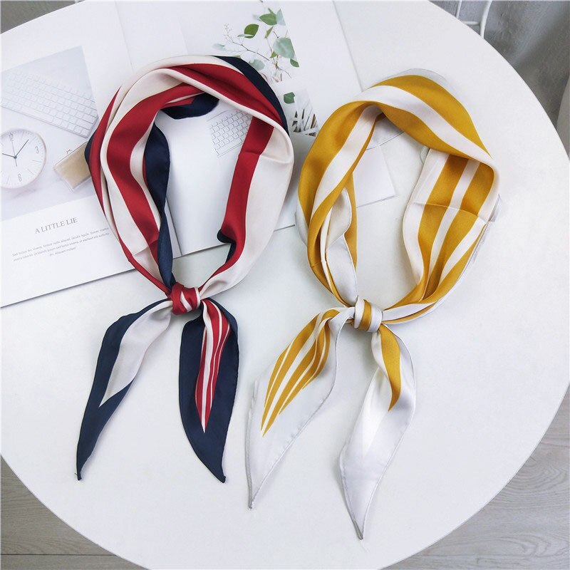 negro amarillo Rosa pelo cuello pañuelo para lazo Collar señoras seda largo flaco bolso de mano bufandas pañuelo pañuelos