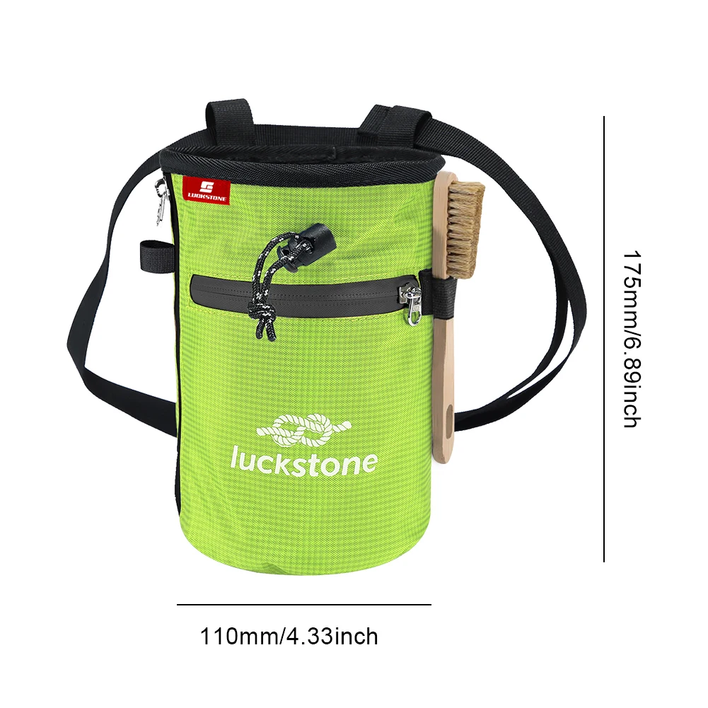 Felsblock ing Kreide beutel Eimer mit 2 großen Aufbewahrung taschen mit Reiß verschluss Kletter kreide tasche mit Kreide pinsel Prämie Fitnessstudio Kreide tasche
