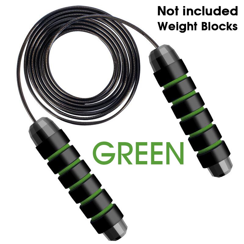 Bearing jump rope Tangle-Free jumping rope adjustable skipping rope speed Crossfit cuerda para saltar Equipments Skipping: GREEN