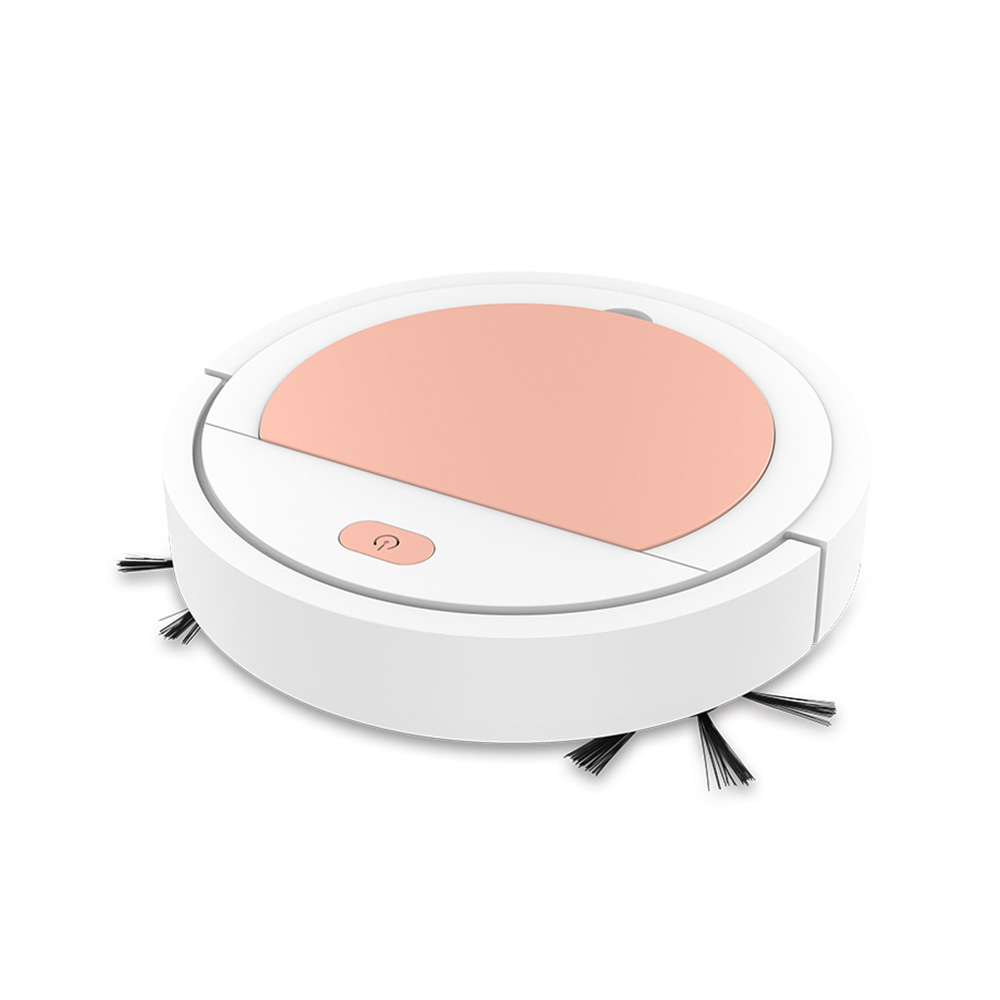 Machine intelligente Mini Robot de nettoyage aspirateur automatique USB chargeur balayeuse pratique Portable machine de nettoyage à sec et humide: White gold