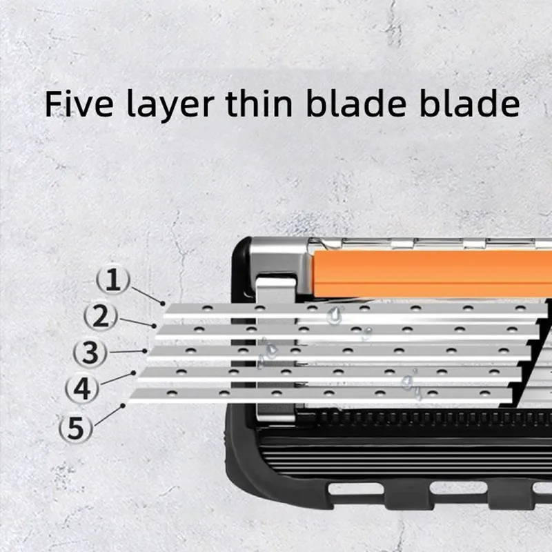 Old-fashioned Genuine Fusion Razor for Men Face Hair Shaving Removal Safety Manul Shaver Replacement Razor Blades Cassettes