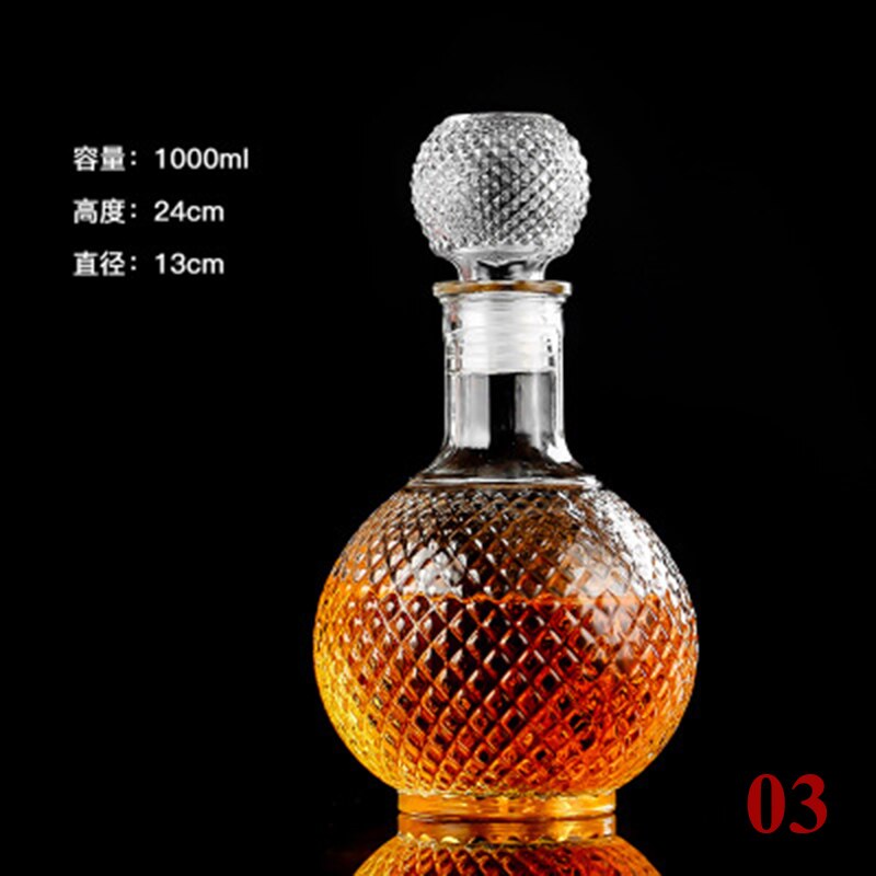 GLA-133-A de bouteille en verre de décanteur de vin clair de 750-1000ml: 03