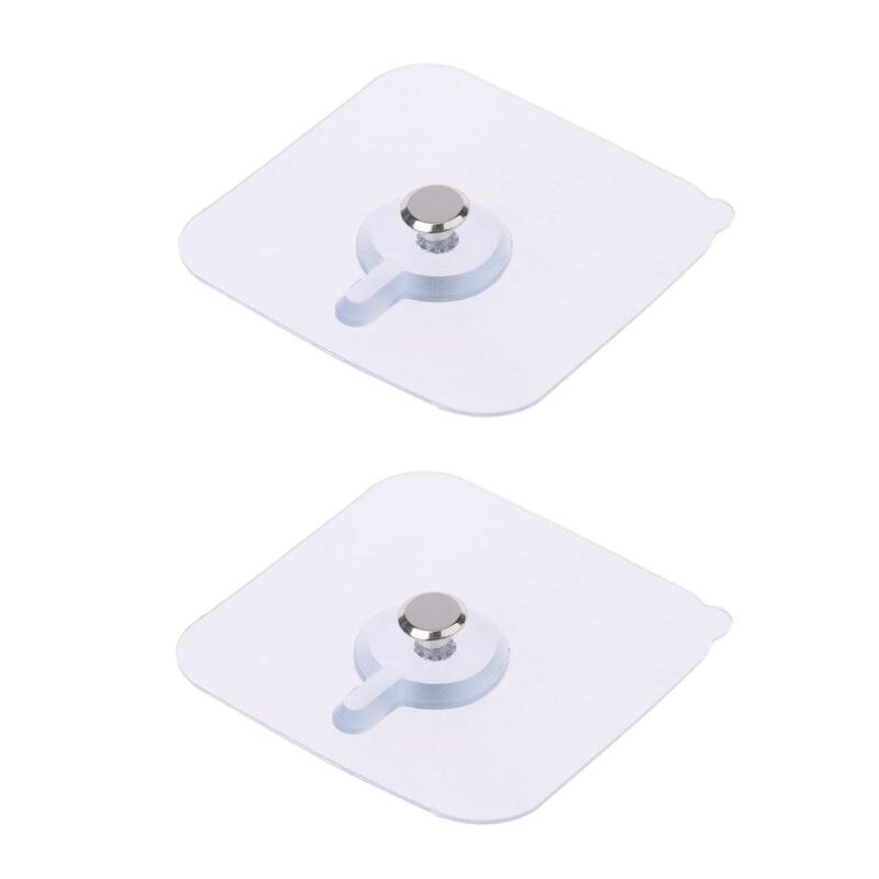 2 pçs sem emenda auto adesivo prego gancho titular gancho de parede kit de suspensão para quadro foto pintura imagem cartaz relógio sem perfuração: L