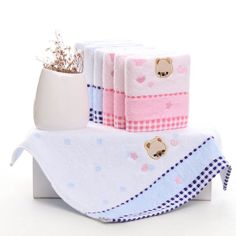 Newborn Accessoies 34*34cm Square Shaped 1 PC Strong Water Absorption Cartoon Soft Children Face Towels Baby Towel