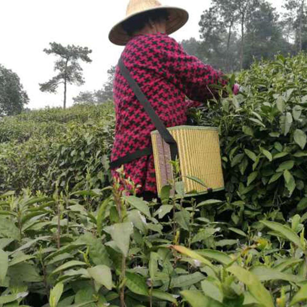 Large Capacity Fruit Vegetable Harvest Picking Basket Multi-purpose Collapsible With Side Pockets Bamboo Bucket Dance Props