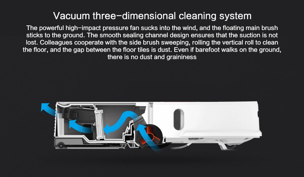 Robot Vacuum Cleaner Mi home Smart Plan aspirador LDS Scan Mapping dust collector