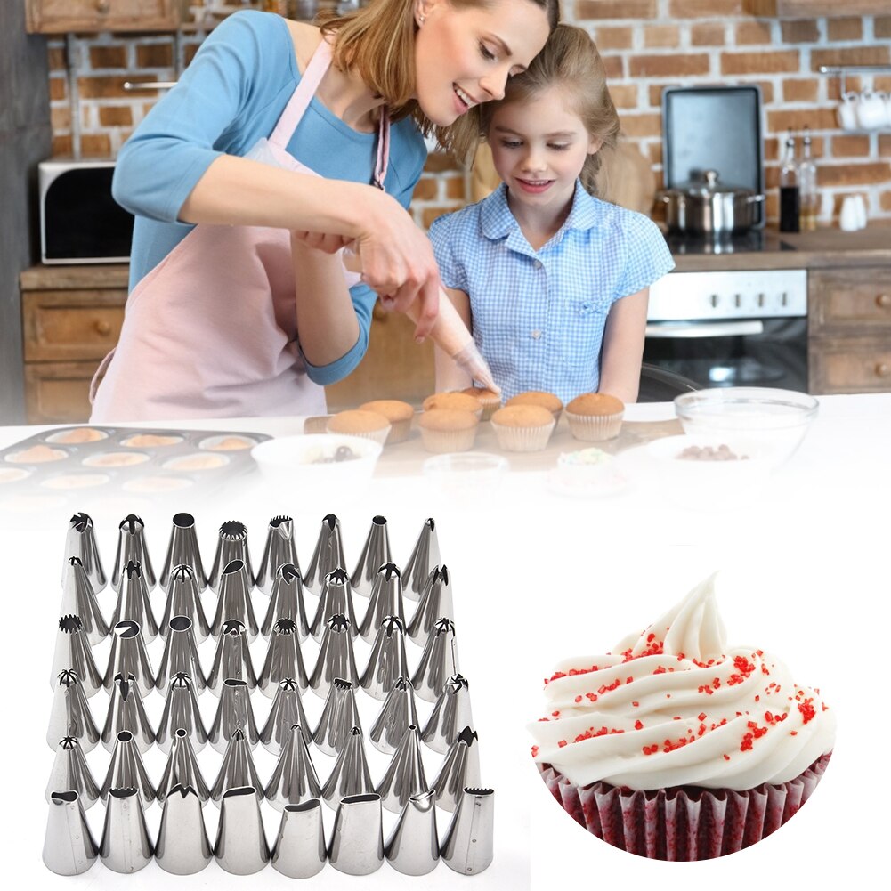 48 Stks/set Cake Decorating Goede Rvs Icing Piping Nozzles Pastry Tips Set Cake Bakken Tools Accessoires