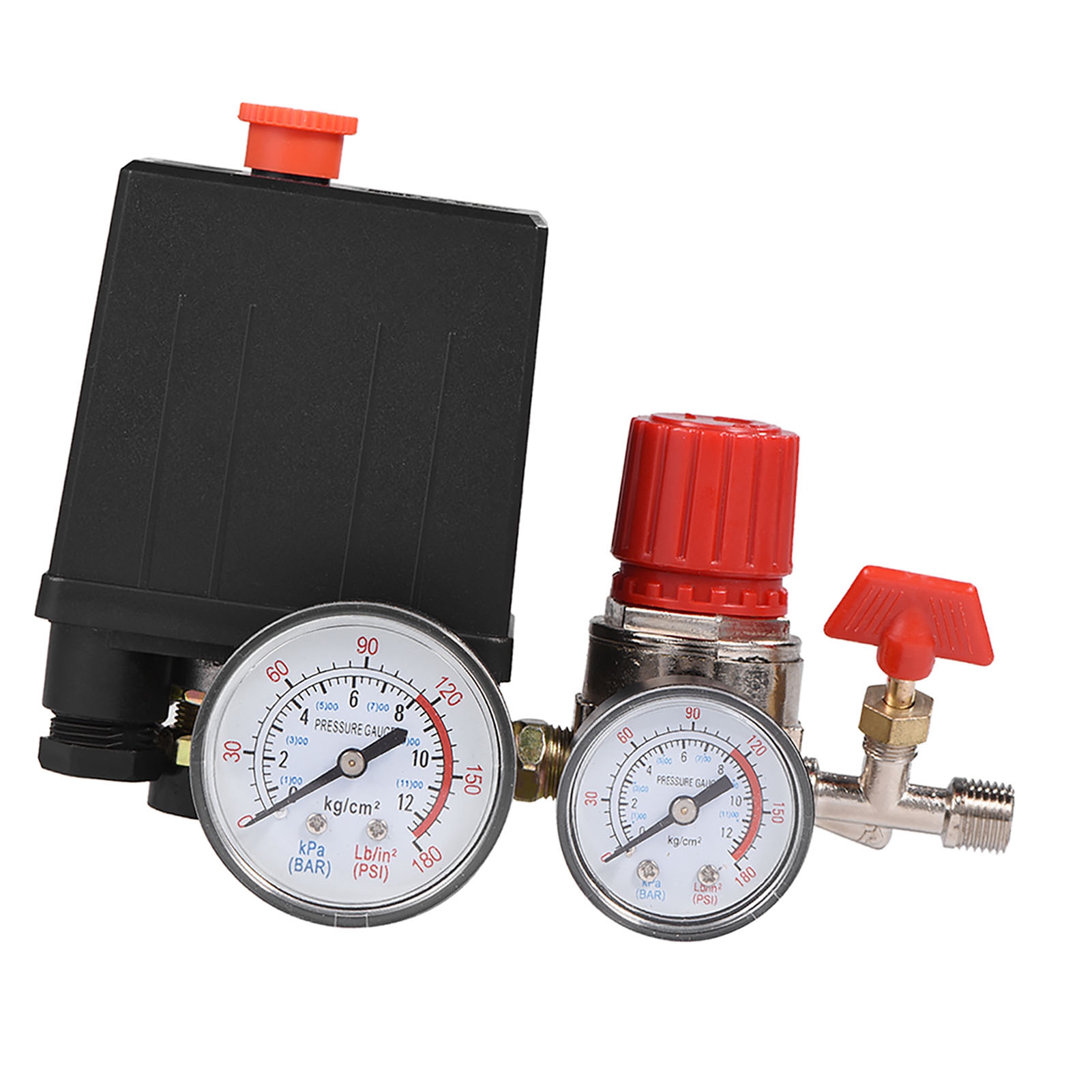 Luchtcompressor Ventiel Luchtcompressor Drukschakelaar Kleine Luchtcompressor Drukschakelaar Regelklep Regelaar Met Meters