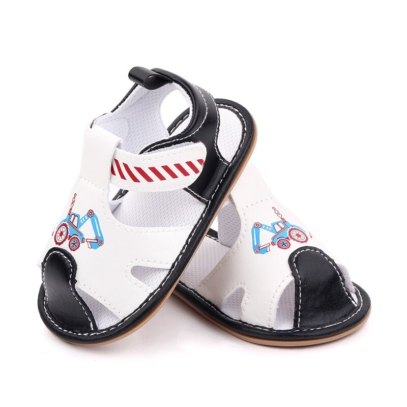 Zomer Schoenen Jongen Zacht Lederen Sandalen Cartoon Auto Hollow Out Pasgeboren Baby Baby Schoenen Casual Zachte Antislip Ademend prewalker