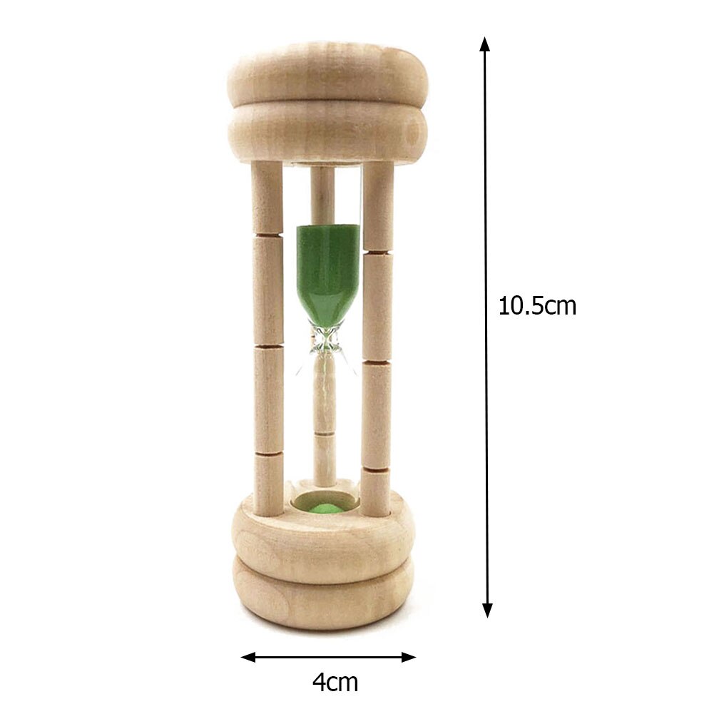 Wooden Hourglasses Home Decor 3min Kids Teeth Brushing Sandglass Timer Ornaments Crafts Sand Clock Hourglass Timer: Green