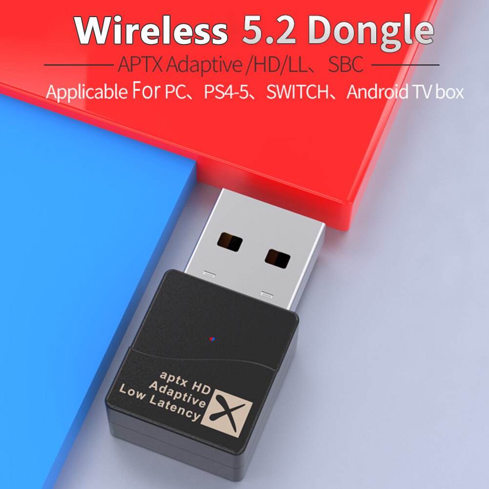 Bluetooth-adapter usb bluetooth 5.2 sender qcc 3040 chip, treiberlos, geeignet für spielekonsolen, computer und kabellose kopfhörer