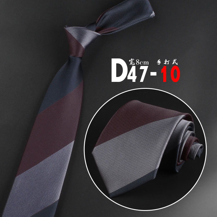 8Cm Jacquard Gestreepte Stropdas Voor Mannen Vrouwen Polyester Elegante Hals Voor Bruiloft Business Volwassen Suits Skinny Ties retro Stropdas: D47-10