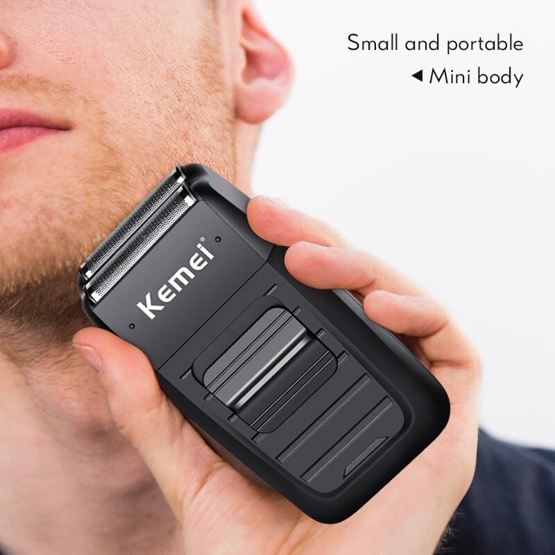 Kemei KM-2024/KM-1102 Shaver Rechargeable Wireless Electric Shaver Floating Double Heads Men's Trimmer Men's Beauty Device 32D