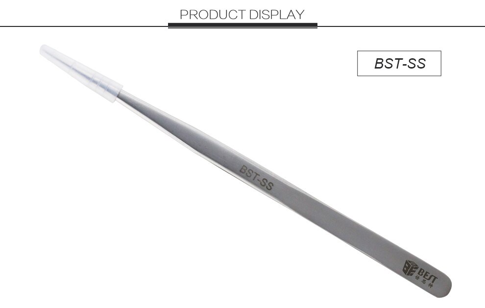 BEST-SS Lange Fijne Matte Harde Pincet Anti-Statische Plus Harde Pincet Lange Dunne Mond Anti-Magnetische Anti-zuur Rot