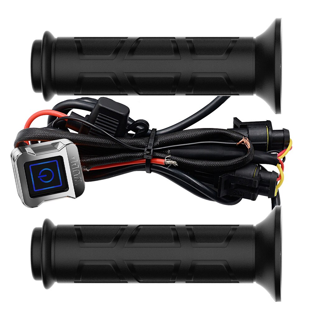 Motorcycle Electric Heated Wrap Grips Winter Warmth Electric Handle Adjustable Temperature Three-speed Switch Grip