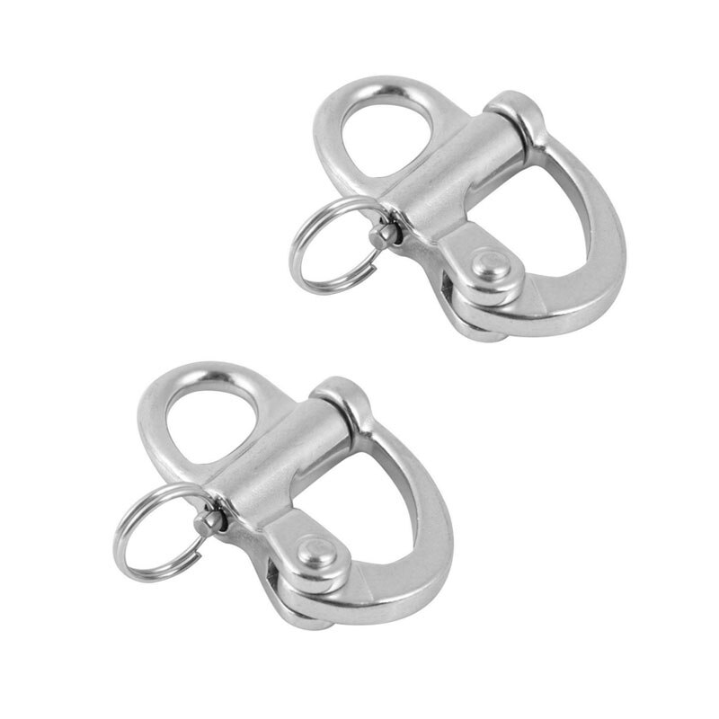 thumbnail image 2 of Fyrcomft Quick Release Shackles 2-Pack - 316 Stainless Steel With Leather Handle 2 of 14